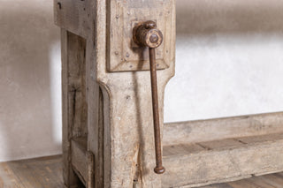 Vintage Victorian Carpenter's Bench Console Table