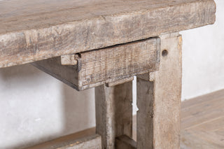 Vintage Victorian Carpenter's Bench Console Table