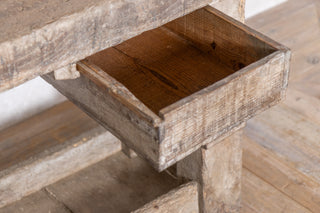 Vintage Victorian Carpenter's Bench Console Table