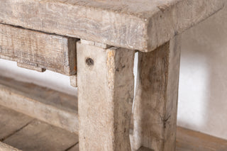 Vintage Victorian Carpenter's Bench Console Table