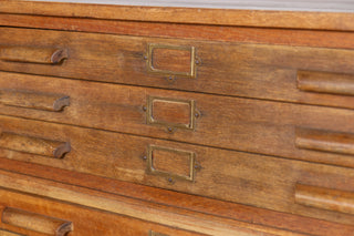 Vintage 1920's Three Tiered Oak Plan Chest