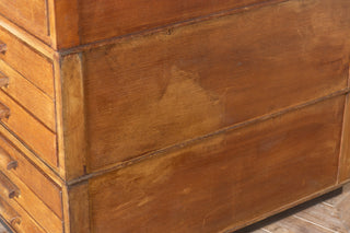 Vintage 1920's Three Tiered Oak Plan Chest