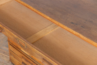 Vintage 1920's Three Tiered Oak Plan Chest