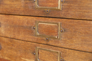 Vintage 1920's Three Tiered Oak Plan Chest