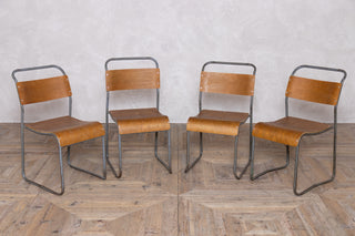 Vintage Cox 1960s Stacking Chairs with Grey Frame