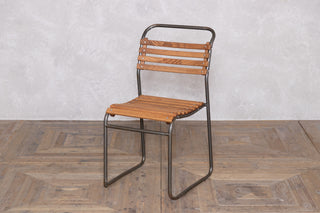 Vintage Stacking Chairs with Gunmetal Frame