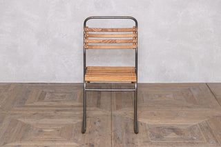 Vintage Stacking Chairs with Gunmetal Frame