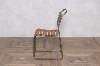 Vintage Stacking Chairs with Gunmetal Frame