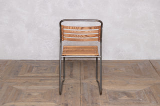 Vintage Stacking Chairs with Gunmetal Frame