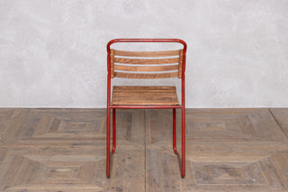 Vintage Cox 1960s Stacking Chairs with Red Frame