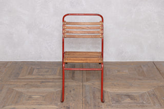 Vintage Cox 1960s Stacking Chairs with Red Frame