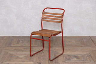 Vintage Cox 1960s Stacking Chairs with Red Frame