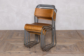 Vintage Cox 1960s Stacking Chairs with Grey Frame