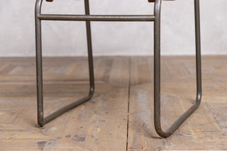 Vintage Stacking Chairs with Gunmetal Frame