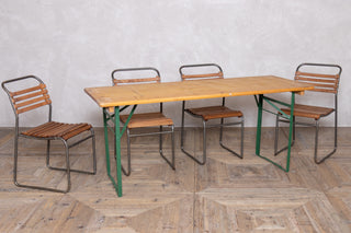 Solid Pine Folding Wooden Trestle Tables