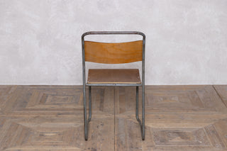 Vintage Cox 1960s Stacking Chairs with Grey Frame