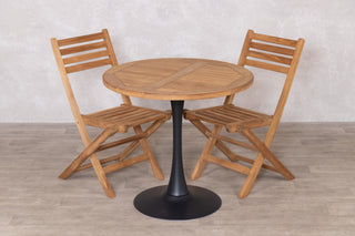 Outdoor Teak Tabletop Round Café Table Range