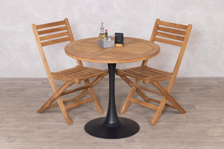 Outdoor Teak Tabletop Round Café Table Range
