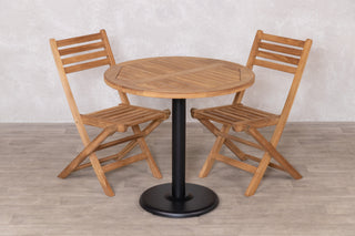 Outdoor Teak Tabletop Round Café Table Range