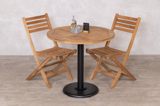 Outdoor Teak Tabletop Round Café Table Range