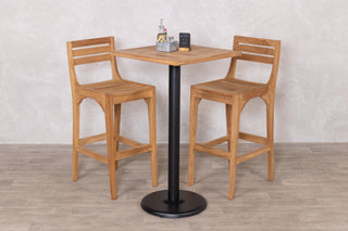 Outdoor Teak Tabletop Square Bar Table Range