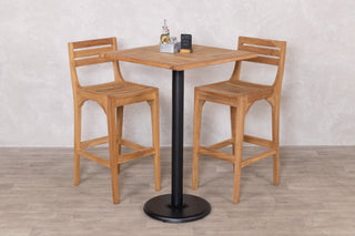Outdoor Teak Tabletop Square Bar Table Range
