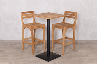 Outdoor Teak Tabletop Square Bar Table Range