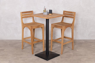 Outdoor Teak Tabletop Square Bar Table Range