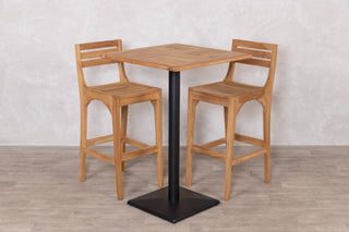 Outdoor Teak Tabletop Square Bar Table Range