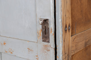 Bank Of Three Wooden Storage Lockers