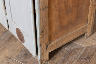 Bank Of Three Wooden Storage Lockers