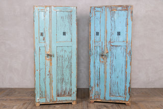 Two Door Distressed Look Timber Lockers