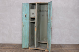 Two Door Distressed Look Timber Lockers