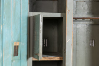 Two Door Distressed Look Timber Lockers