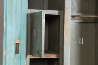 Two Door Distressed Look Timber Lockers
