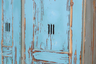 Two Door Distressed Look Timber Lockers