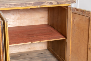 Vintage Yellow Pine Kitchen Sideboard