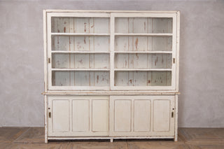 Large Pine Housekeeper's Cupboard with Glass Doors