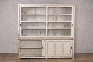 Large Pine Housekeeper's Cupboard with Glass Doors