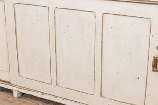 Large Pine Housekeeper's Cupboard with Glass Doors