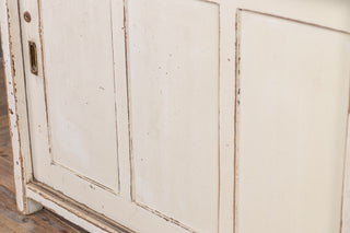 Large Pine Housekeeper's Cupboard with Glass Doors