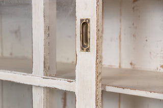 Large Pine Housekeeper's Cupboard with Glass Doors
