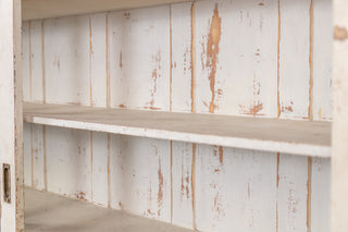 Large Pine Housekeeper's Cupboard with Glass Doors