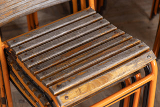 Orange Vintage Outdoor Stacking Chairs