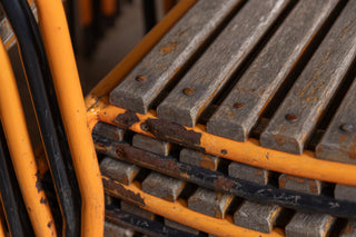 Orange Vintage Outdoor Stacking Chairs