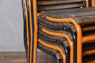 Orange Vintage Outdoor Stacking Chairs