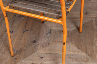 Orange Vintage Outdoor Stacking Chairs