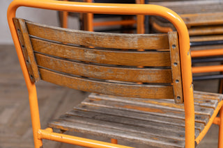 Orange Vintage Outdoor Stacking Chairs