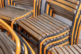 Orange Vintage Outdoor Stacking Chairs