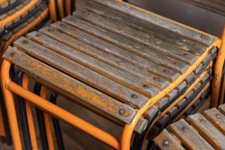 Orange Vintage Outdoor Stacking Chairs